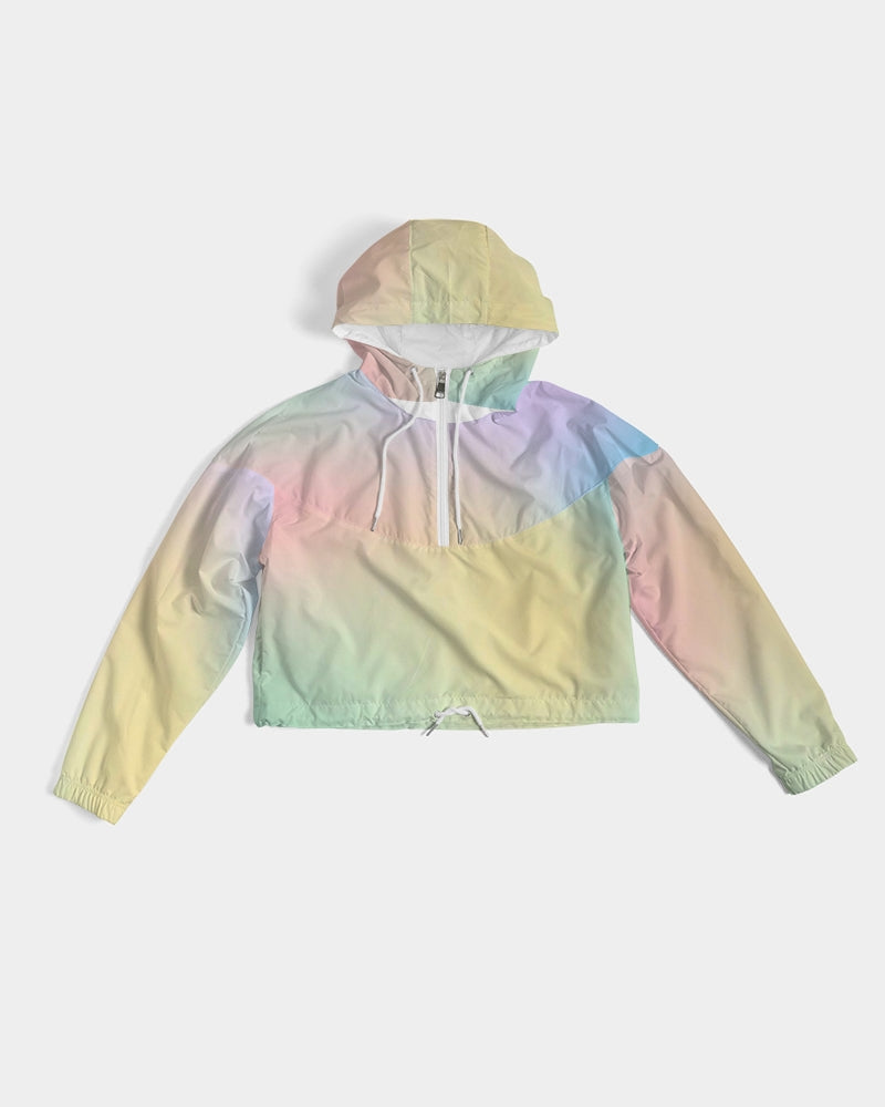 Pastel Mi Women's All-Over Print Cropped Windbreaker