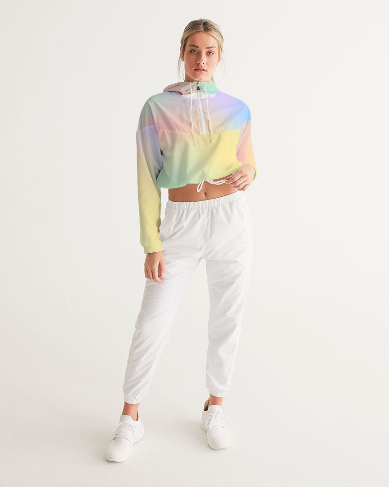 Pastel Mi Women's All-Over Print Cropped Windbreaker