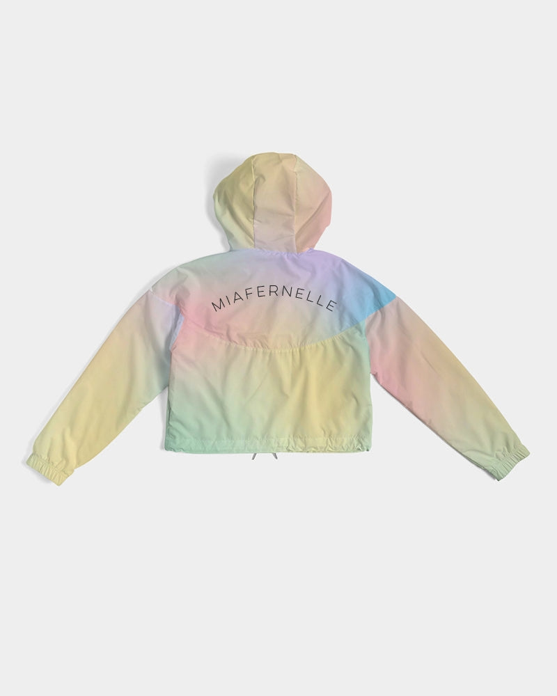 Pastel Mi Women's All-Over Print Cropped Windbreaker